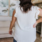 Someday Maybe Flutter Sleeve Top in Ivory