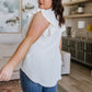 Someday Maybe Flutter Sleeve Top in Ivory