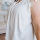 Someday Maybe Flutter Sleeve Top in Ivory