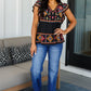 Sophia Embroidered Blouse in Black