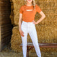 Spare Your Time Bodysuit In Rust