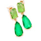Sparkly Spirit Drop Crystal Earrings in Green