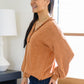Speak Sweetly Textured Knit Top With Buttons In Rust