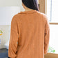 Speak Sweetly Textured Knit Top With Buttons In Rust