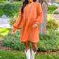 Special Feeling Swiss Dot Dress In Rust
