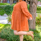 Special Feeling Swiss Dot Dress In Rust