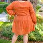 Special Feeling Swiss Dot Dress In Rust