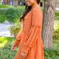 Special Feeling Swiss Dot Dress In Rust