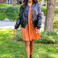 Special Feeling Swiss Dot Dress In Rust