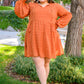 Special Feeling Swiss Dot Dress In Rust