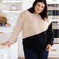 Split Decision Color Block Cargo Sleeve Top