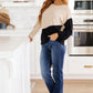 Split Decision Color Block Cargo Sleeve Top
