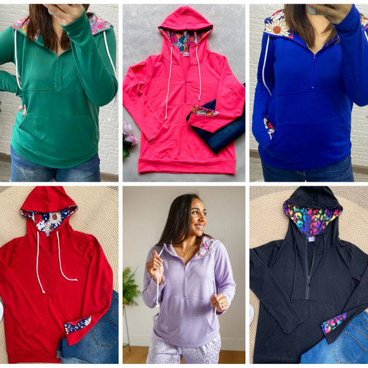PREORDER: Audre Half Zip Hoodie in Six Colors