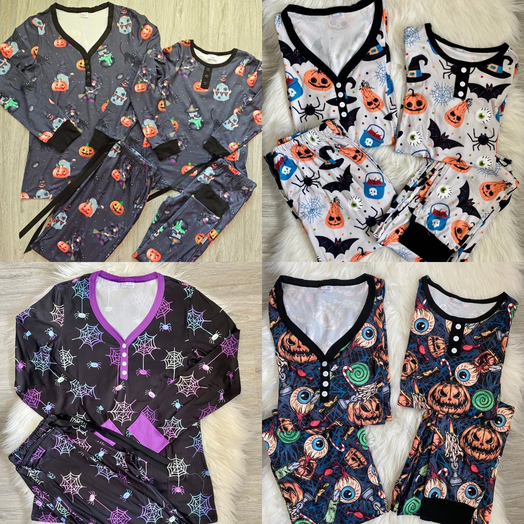 PREORDER: Matching Halloween Pajamas in Assorted Prints
