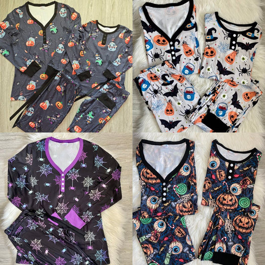 PREORDER: Matching Halloween Pajamas in Assorted Prints