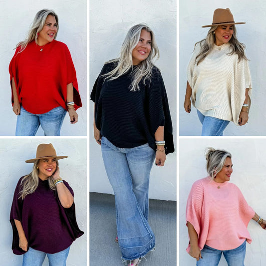PREORDER: Meg Pullover Poncho in Five Colors
