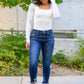 Stacie Midrise Destroyed Slim Fit Jeans