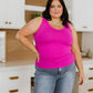 Standard Issue Seamless Longline Tank in Hot Pink