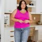 Standard Issue Seamless Longline Tank in Hot Pink