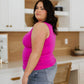 Standard Issue Seamless Longline Tank in Hot Pink