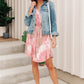 Starlet Tie Dye Dress In Dusty Pink