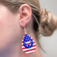 PREORDER: Stars & Stripes Layered Oval Dangle Earrings