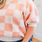 Start Me Up Checkered Sweater
