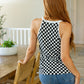 Start the Races Checkered Halter Top