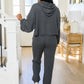 Stay Right Here Soft Knit Hoodie In Charcoal