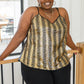 Stayin' Alive V-Neck Sequin Tank in Gold