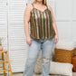 Stayin' Alive V-Neck Sequin Tank in Gold