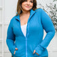 Staying Swift Activewear Jacket in Hawaiian Blue