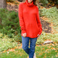 Steady Pace Roll Neck Sweater In Red