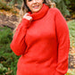 Steady Pace Roll Neck Sweater In Red