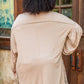 Stefanie Open Front Balloon Sleeve Cardigan In Taupe