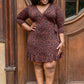 Stella Animal Print Mini Wrap Dress
