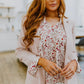 Stella Notched Neck Floral Long Sleeve Blouse