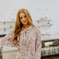Stella Notched Neck Floral Long Sleeve Blouse