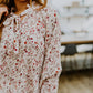 Stella Notched Neck Floral Long Sleeve Blouse