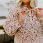 Stella Notched Neck Floral Long Sleeve Blouse