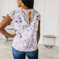 Still the One Lace Sleeve Floral Top