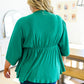 Storied Moments Draped Peplum Top