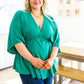 Storied Moments Draped Peplum Top