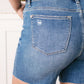 Judy Blue Straight Edge Shorts - Dark Wash