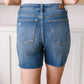 Judy Blue Straight Edge Shorts - Dark Wash