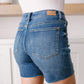 Judy Blue Straight Edge Shorts - Dark Wash