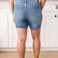 Judy Blue Straight Edge Shorts - Dark Wash