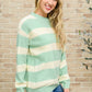 Striped Top In Sage