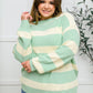 Striped Top In Sage