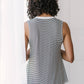 Stripes N Lace Top In Black